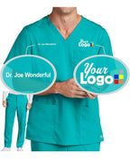 V-Neck Custom Scrub Set Uniform UAE