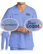 V-Neck Custom Scrub Set Uniform UAE
