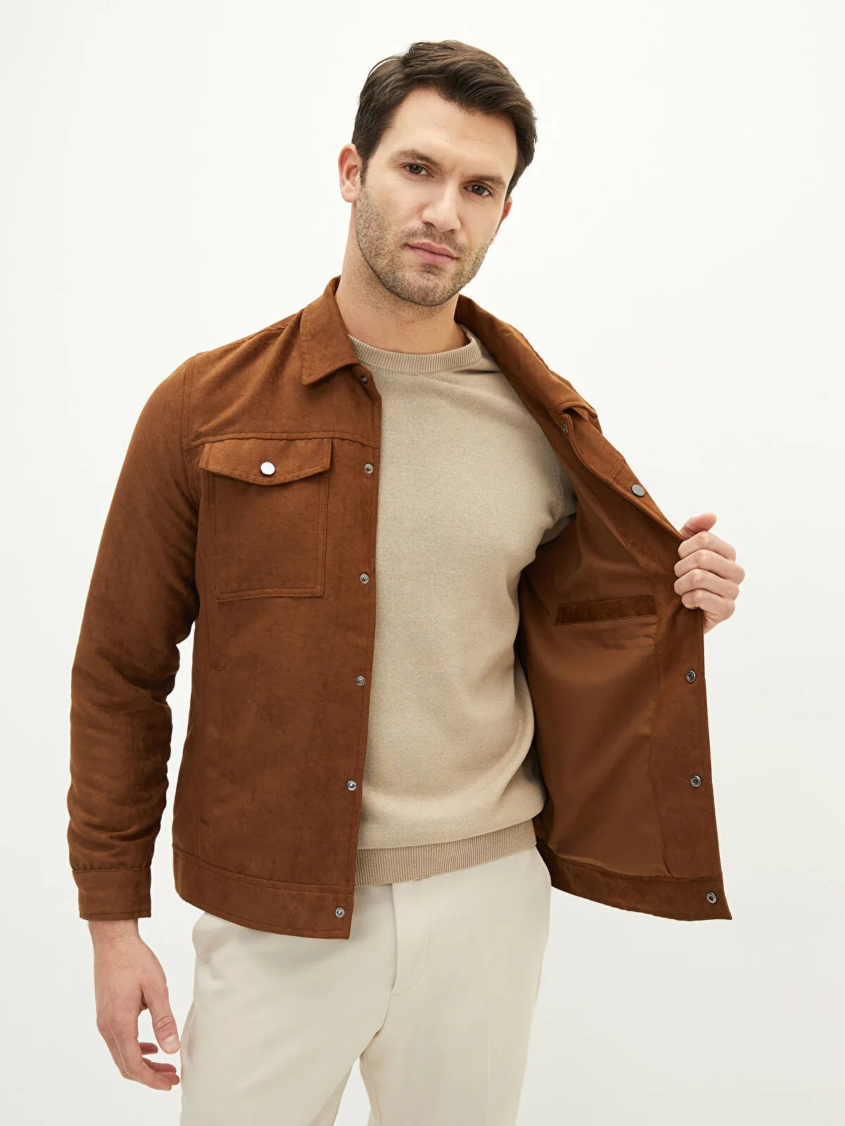 Premium Lightweight Men’s Suede Outerwear Secondary image